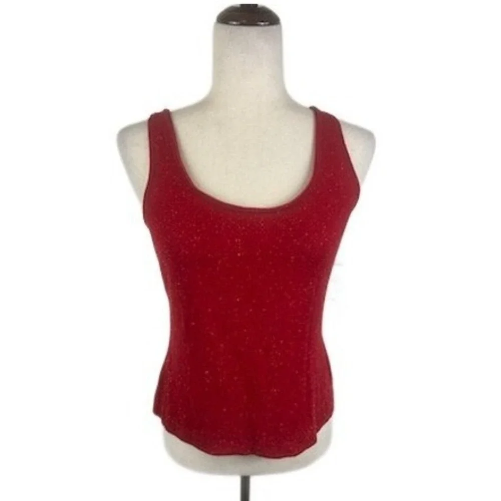 Alex Evenings Red Metallic Camisole & Jacket Set Holiday Size Medium‎ Petite MP